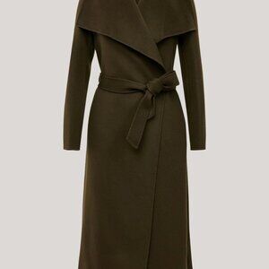 Mackage Olive Double-face Wool Wrap Coat with Leather detail